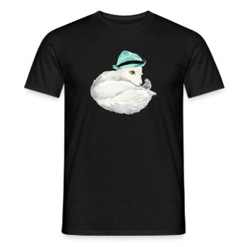 Renard arctique mignon - T-shirt homme - noir - Devant - AI Model Male 178 light (178cm)