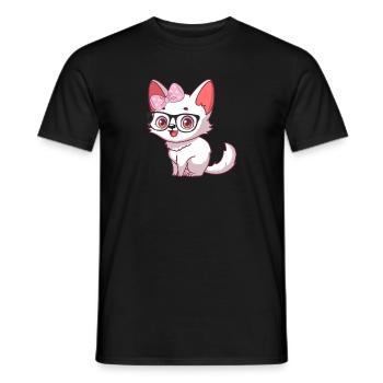 Niedlicher Polarfuchs - Männer T-Shirt - Schwarz - Vorne - AI Model Male 178 light (178cm)