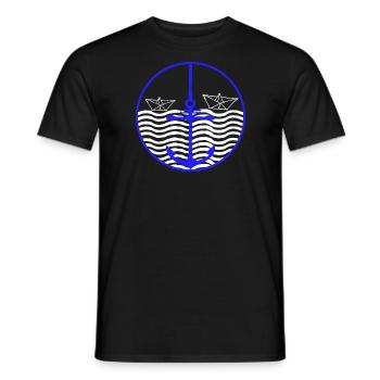 Anchor Circle Sea and Love - Men's T-Shirt - black - Front - AI Model Male 178 light (178cm)