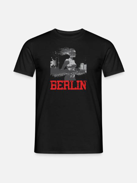 Berlin Marathon Runner Hardloopshirt voor Dames - Heren T-shirt - zwart