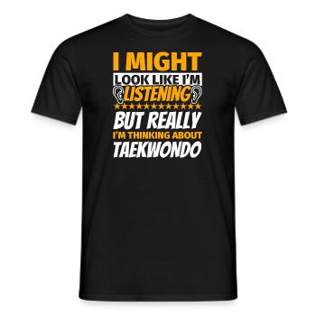 Taekwondo Fun Cadeau - T-shirt homme - noir - Devant - AI Model Male 178 light (178cm)