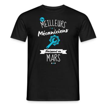 Les meilleurs mécaniciens naissent en Mars - T-shirt homme - noir - Devant - AI Model Male 178 light (178cm)