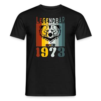 Legendär seit 1973. - Männer T-Shirt - Schwarz - Vorne - AI Model Male 178 light (178cm)