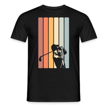 Golf Golfer Retro Vintage - Männer T-Shirt - Schwarz - Vorne - AI Model Male 178 light (178cm)