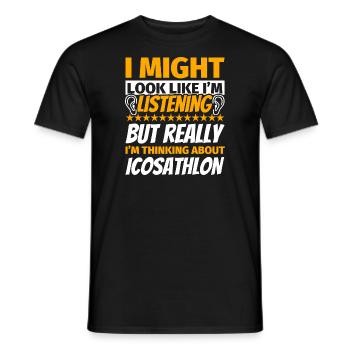 Icosathlon Cadeau Drôle - T-shirt homme - noir - Devant - AI Model Male 178 light (178cm)