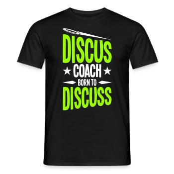 Discus Throw Discus Thrower Athletics Discus - Men's T-Shirt - black - Front - AI Model Male 178 light (178cm)