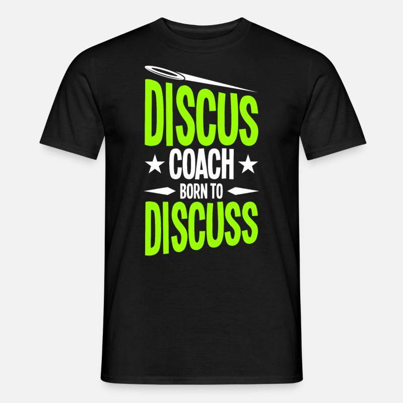 Diskuswurf Diskuswerfer Leichtathletik Diskus - Männer T-Shirt - Schwarz