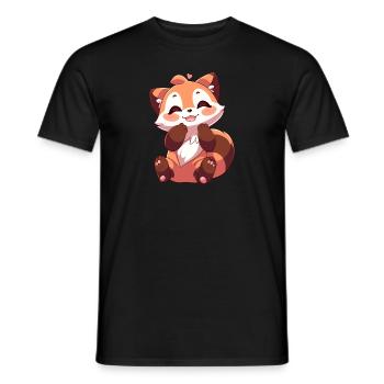 Roter Panda - Männer T-Shirt - Schwarz - Vorne - AI Model Male 178 light (178cm)