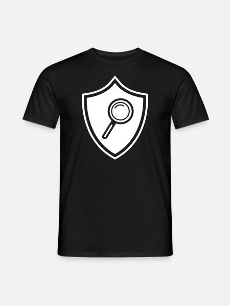 Lupe Wappen - Männer T-Shirt - Schwarz