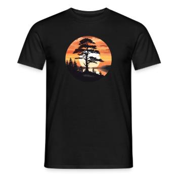 Pine tree - Men's T-Shirt - black - Front - AI Model Male 178 light (178cm)