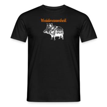 Waidmannsheil I Keiler Jagd Motiv - Männer T-Shirt - Schwarz - Vorne - AI Model Male 178 light (178cm)