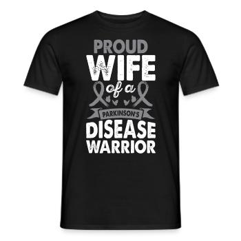 Wife of Parkinson's disease warrior - Men's T-Shirt - black - Front - AI Model Male 178 light (178cm)