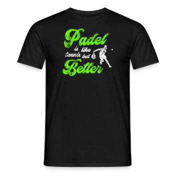 Padel Better - T-shirt homme - noir - Devant - AI Model Male 178 light (178cm)