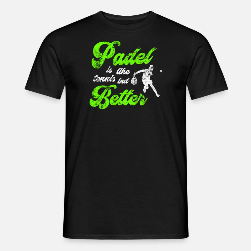Padel besser - Männer T-Shirt - Schwarz