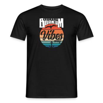 Borkum Northsea Vibes Only - Männer T-Shirt - Schwarz - Vorne - AI Model Male 178 light (178cm)