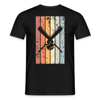 Base-ball - T-shirt homme - noir - Devant - AI Model Male 178 light (178cm)