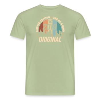 2019 Timeless Vintage Birthday Gift 2019 - Men's T-Shirt - sage - Front - AI Model Male 178 light (178cm)