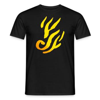 Fire Ornament - Minimal/Element Symbol - Men's T-Shirt - black - Front - AI Model Male 178 light (178cm)