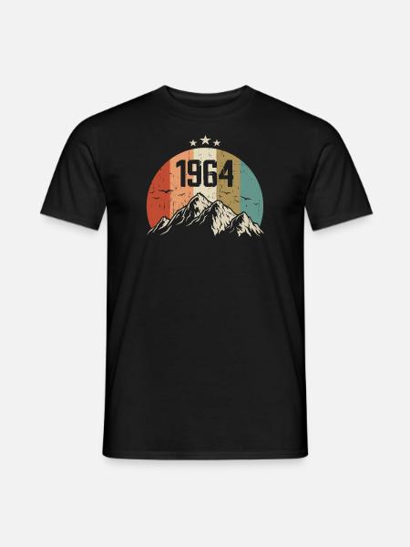 Vintage Rétro Cadeau Anniversaire pour Né en 1964 - T-shirt homme - noir