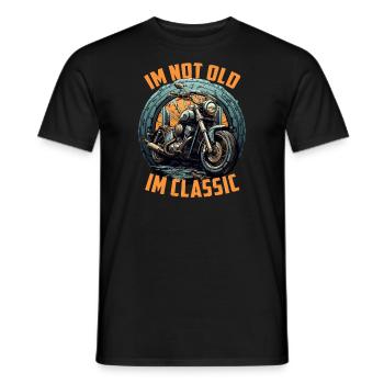 Im not Old Im classic vintage Chopper Motorcycle - Men's T-Shirt - black - Front - AI Model Male 178 light (178cm)