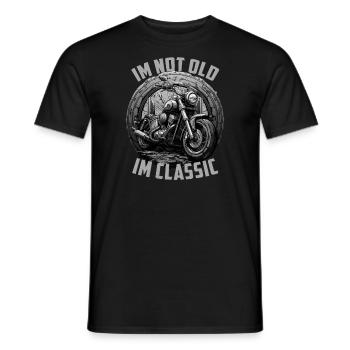 Im not Old Im classic vintage Chopper Motorcycle - Men's T-Shirt - black - Front - AI Model Male 178 light (178cm)