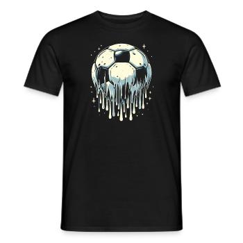 Football fondant - T-shirt homme - noir - Devant - AI Model Male 178 light (178cm)