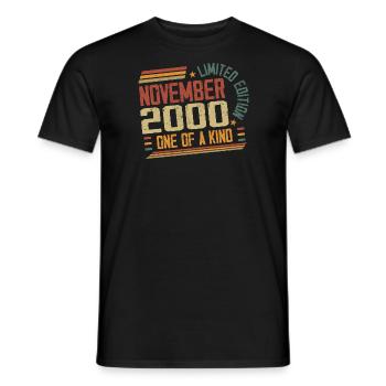Génial Depuis Novembre 2000 Cadeau Anniversaire - T-shirt homme - noir - Devant - AI Model Male 178 light (178cm)