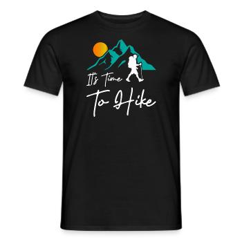 Its Time To Hike - Men's T-Shirt - black - Front - AI Model Male 178 light (178cm)