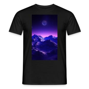 Merveilleux paysage montagneux - T-shirt homme - noir - Devant - AI Model Male 178 light (178cm)