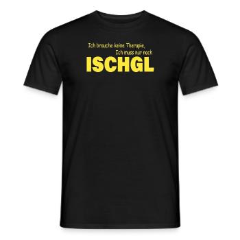 Thérapie ISCHGL - T-shirt homme - noir - Devant - AI Model Male 178 light (178cm)