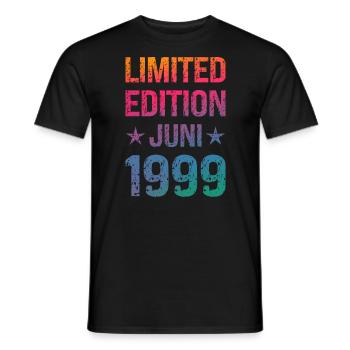 Limited Edition 25th Birthday Party Vintage 1999 - Men's T-Shirt - black - Front - AI Model Male 178 light (178cm)