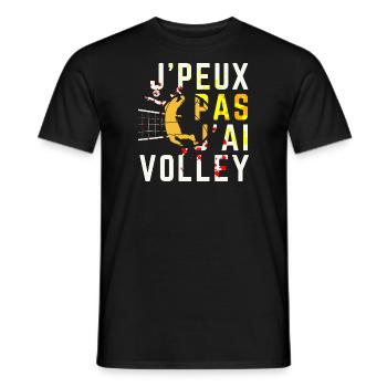 J'peux pas jai Volley - T-shirt homme - noir - Devant - AI Model Male 178 light (178cm)