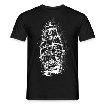 sailing boat - Männer T-Shirt - Schwarz - Vorne - AI Model Male 178 light (178cm)