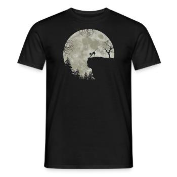 Chat dans la lune - T-shirt homme - noir - Devant - AI Model Male 178 light (178cm)