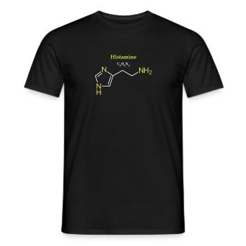 Histamine Molécule - T-shirt homme - noir - Devant - AI Model Male 178 light (178cm)