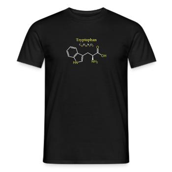 Tryptophane Molécule - T-shirt homme - noir - Devant - AI Model Male 178 light (178cm)