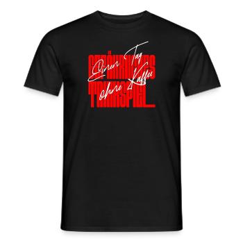 Einen Tag ohne Kaffee - Gefährliches Trinkspiel - Männer T-Shirt - Schwarz - Vorne - AI Model Male 178 light (178cm)