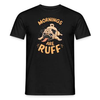 Carlin - Les matins sont rudes - T-shirt homme - noir - Devant - AI Model Male 178 light (178cm)
