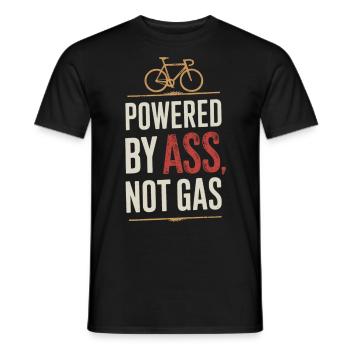 Pedal power: buttocks instead of gas - Men's T-Shirt - black - Front - AI Model Male 178 light (178cm)