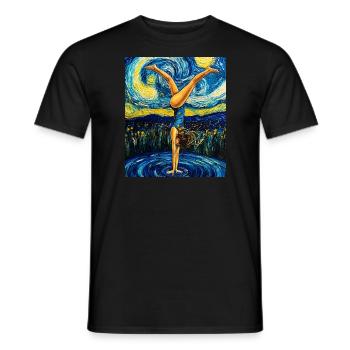 Van Gogh Gymnastics Girl Gymnast - Men's T-Shirt - black - Front - AI Model Male 178 light (178cm)