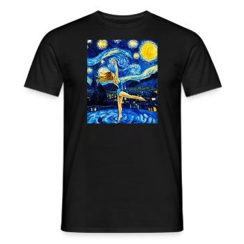 Van Gogh Gymnastics Girl Gymnast - Men's T-Shirt - black - Front - AI Model Male 178 light (178cm)