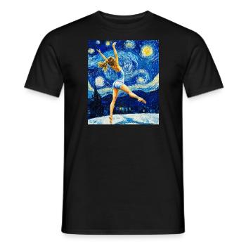Van Gogh Gymnastics Girl Gymnast - Men's T-Shirt - black - Front - AI Model Male 178 light (178cm)