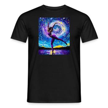 Van Gogh Gymnastik Mädchen Turnerin - Männer T-Shirt - Schwarz - Vorne - AI Model Male 178 light (178cm)