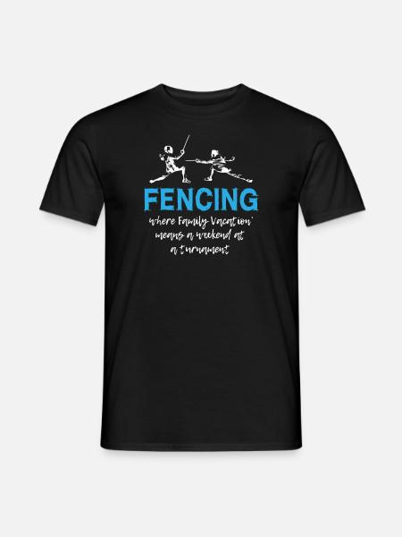 Fencing Weekend at a Tournament - Men's T-Shirt - black