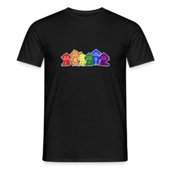 LGBT+ Flaggen-Affe Design für LGBT+ Menschen - Männer T-Shirt - Schwarz - Vorne - AI Model Male 178 light (178cm)