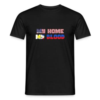 Patriotisches USA Design für stolze Pinoys - Männer T-Shirt - Schwarz - Vorne - AI Model Male 178 light (178cm)