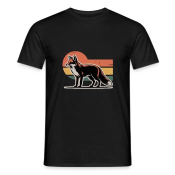 Fuchs Tier - Männer T-Shirt - Schwarz - Vorne - AI Model Male 178 light (178cm)
