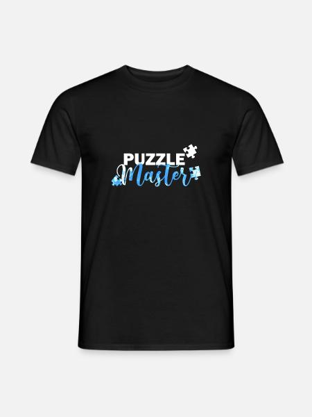 Puzzle Master Spruch für Puzzle-Fans - Männer T-Shirt - Schwarz