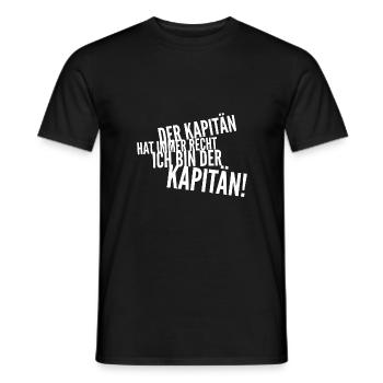 LASS DAS MAL DEN KAPITÄN MACHEN DU LAPPEN - Männer T-Shirt - Schwarz - Vorne - AI Model Male 178 light (178cm)