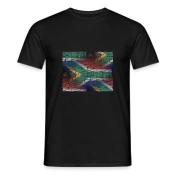 Afrique du Sud - art design - T-shirt homme - noir - Devant - AI Model Male 178 light (178cm)